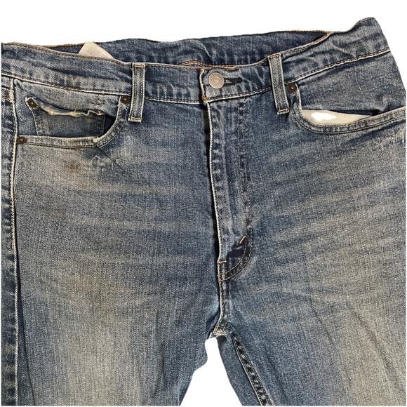 Levis 513 Jeans Men's 33x32 Blue Slim Straight American Stretch Denim - Picture 3 of 5